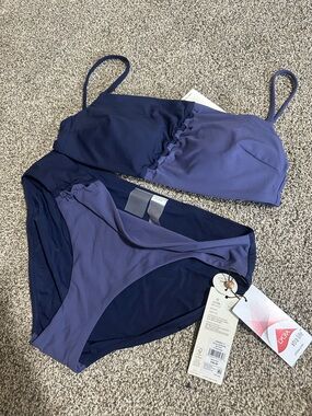 Calia Two-Tone Navy & Lavender Bikini Set